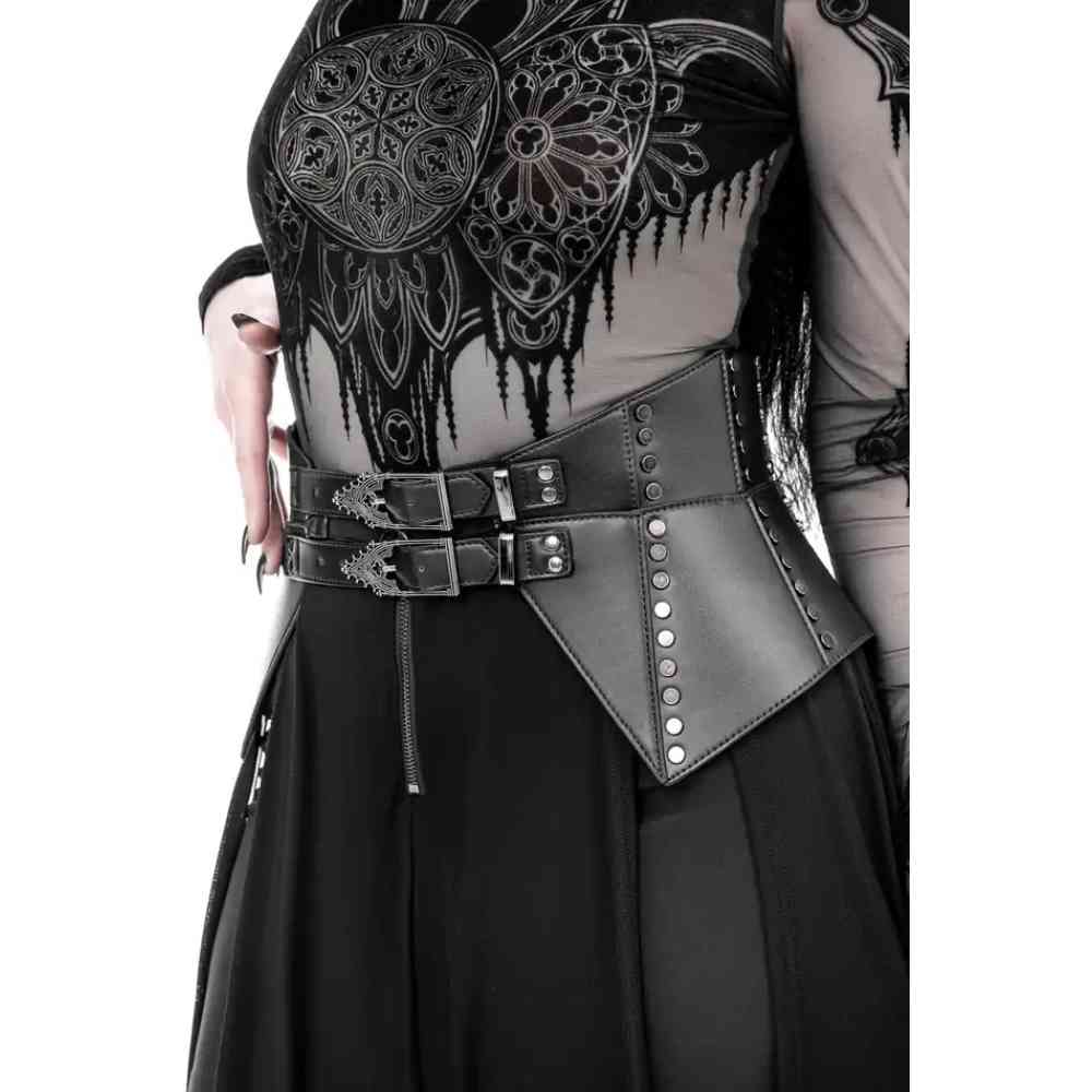 Restyle - Cathedralis Peplum Ceinture pour la taille - Noir